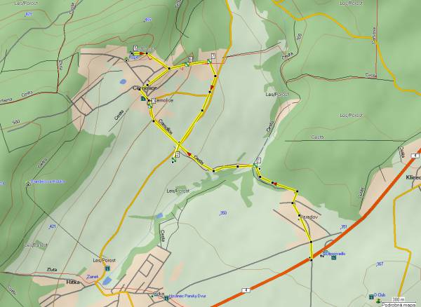 Mapa oblasti: Černolice