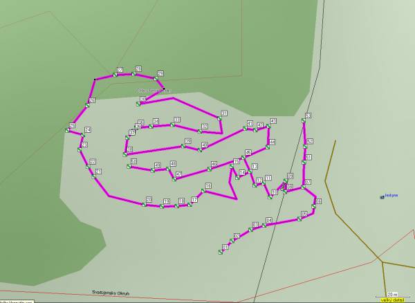 Mapa oblasti: Dendrologická stezka