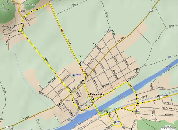 Mapa oblasti: Dobřichovice
