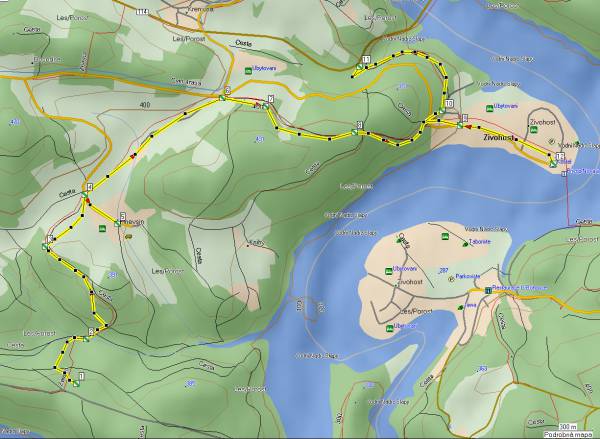 Mapa oblasti: Drtinova stezka