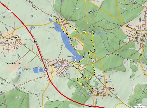 Mapa oblasti: Drvotova stezka - Povodí středního Kačáku