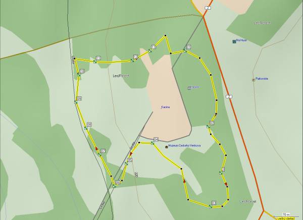 Mapa oblasti: Kačinský zámecký park