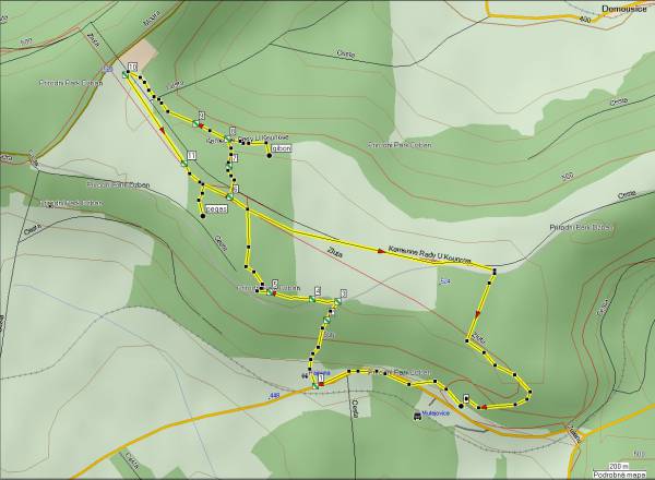 Mapa oblasti: Kamenné řady u Kounova
