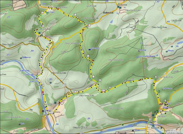 Mapa oblasti:  Karlštejn