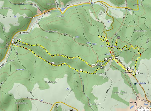 Mapa oblasti:  Kokořínsko