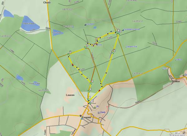 Mapa oblasti: Loučeňsko