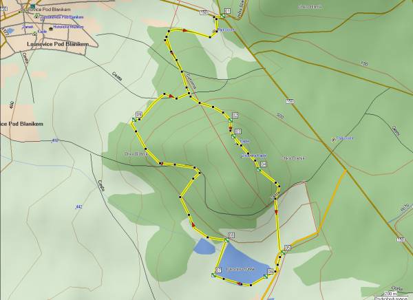 Mapa oblasti: Malý Blaník a Podlesí