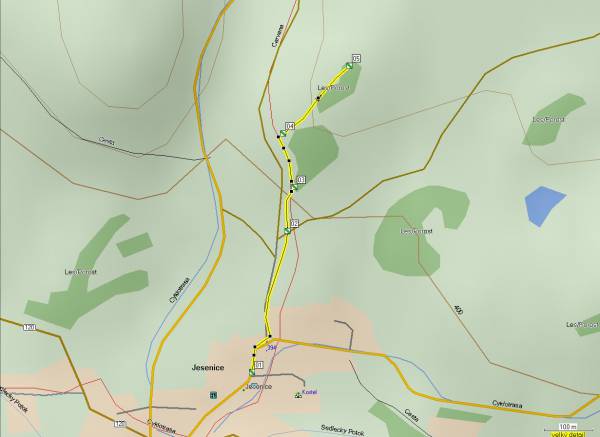 Mapa oblasti: Na jesenickou kalvárii