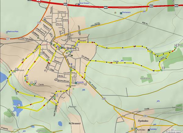 Mapa oblasti: Přírodou a historií Nového Strašecí a Pecínova