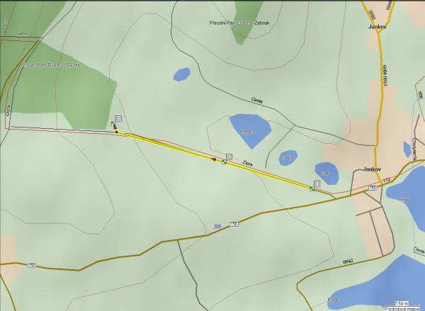 Mapa oblasti: Okolo rybníků k vyhlídkovému altánu