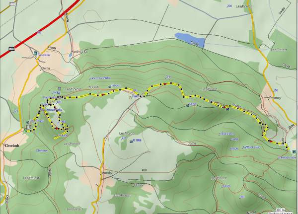 Mapa oblasti: Příhrazské skály