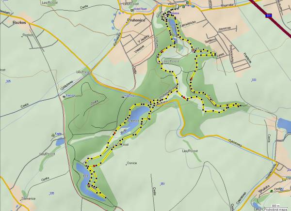 Mapa oblasti: Průhonický park