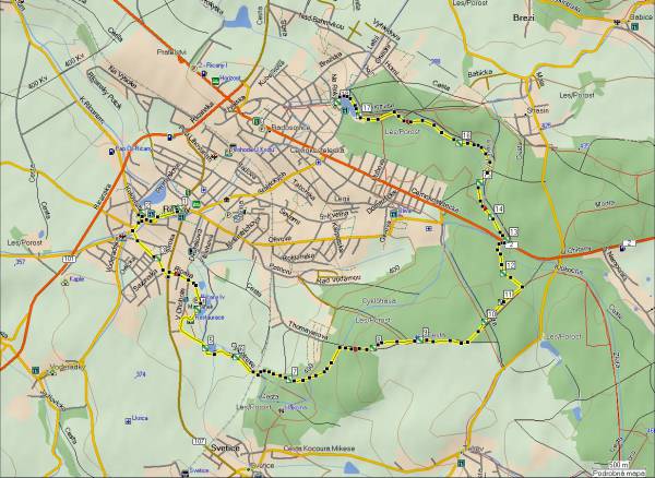 Mapa oblasti: Říčansko