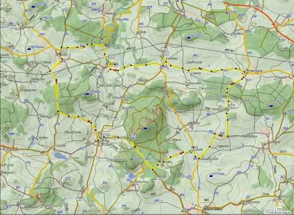 Mapa oblasti: Po stopách blanických rytířů