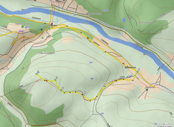 Mapa oblasti: Stradonice