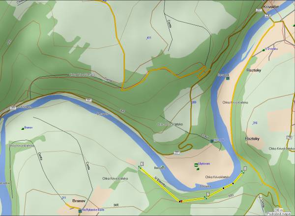 Mapa oblasti: U Eremita