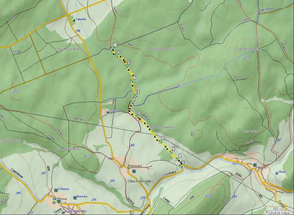 Mapa oblasti: Údolí ticha
