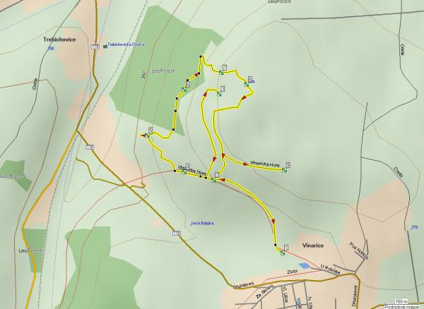 Mapa oblasti: Vinařická Hora