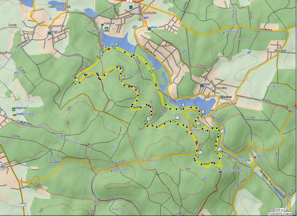 Mapa oblasti: Voděradské Bučiny