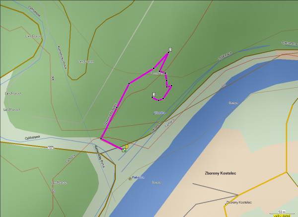 Mapa oblasti: Zbořený Kostelec