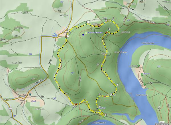Mapa oblasti: Zlaté Psí Hory