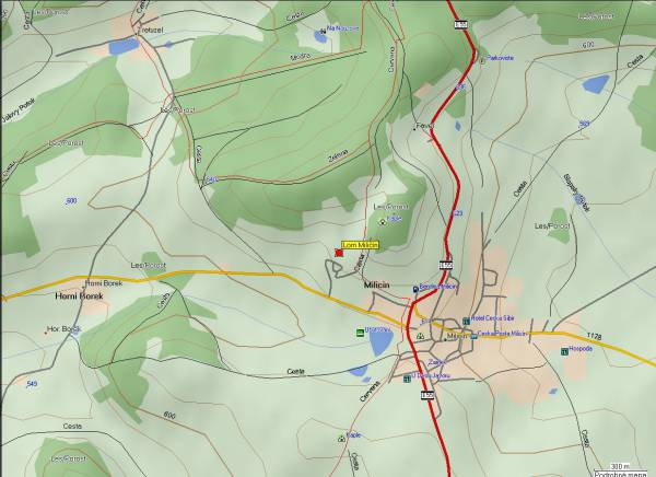 Mapa oblasti: Miličín