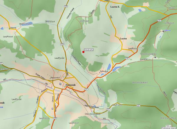 Mapa oblasti: Okolí Rakovníka