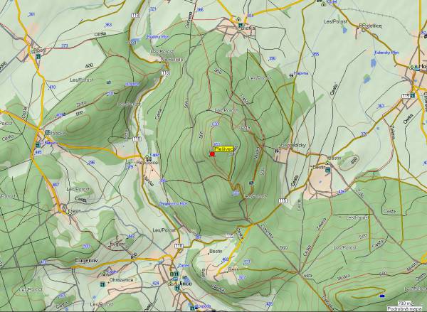 Mapa oblasti: Plešivec